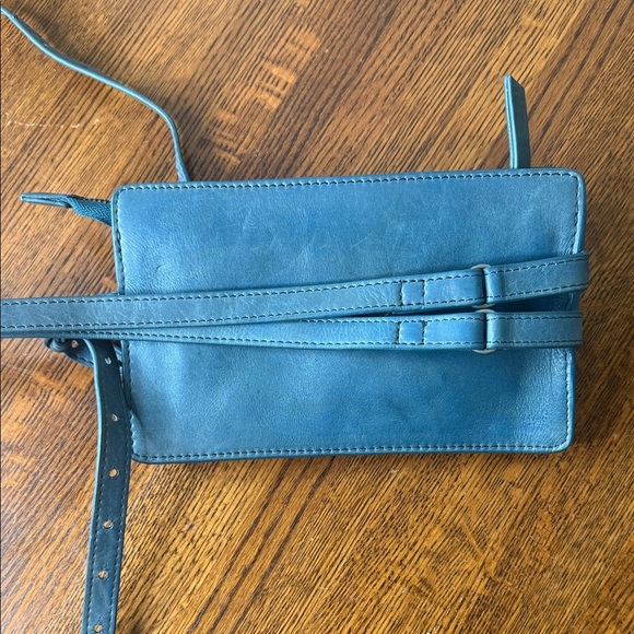 FREE PEOPLE Teal Leather Belt Bag - Picture 2 of 5
